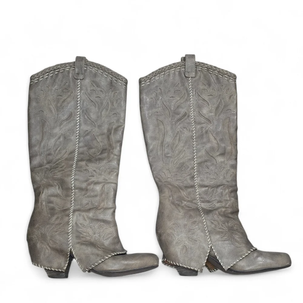 Naughty Monkey‎ So Buck Heeled Boots Size 10 Youth